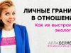 границы в отношениях психолог алла белявская